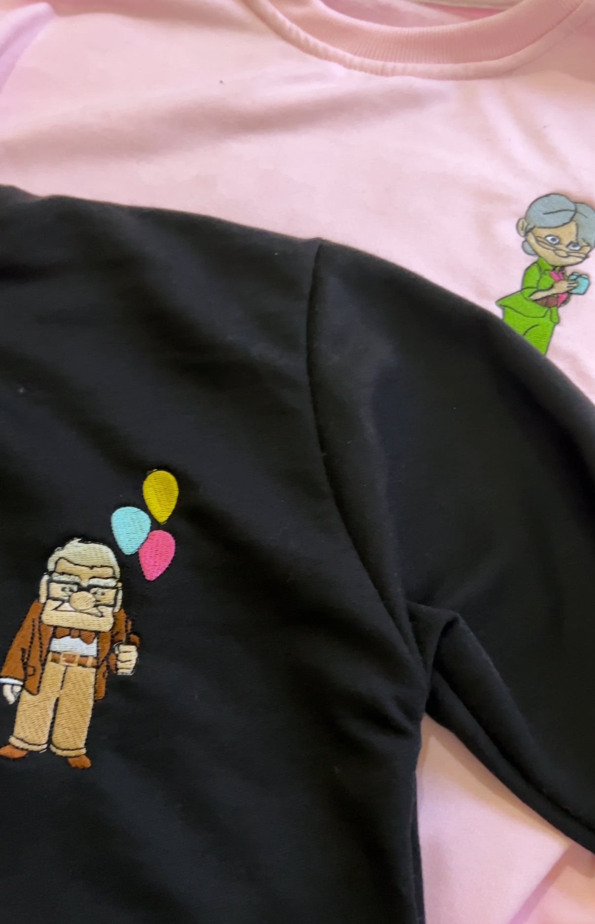 Ellie And Carl Embroidery Sweatshirt Combo