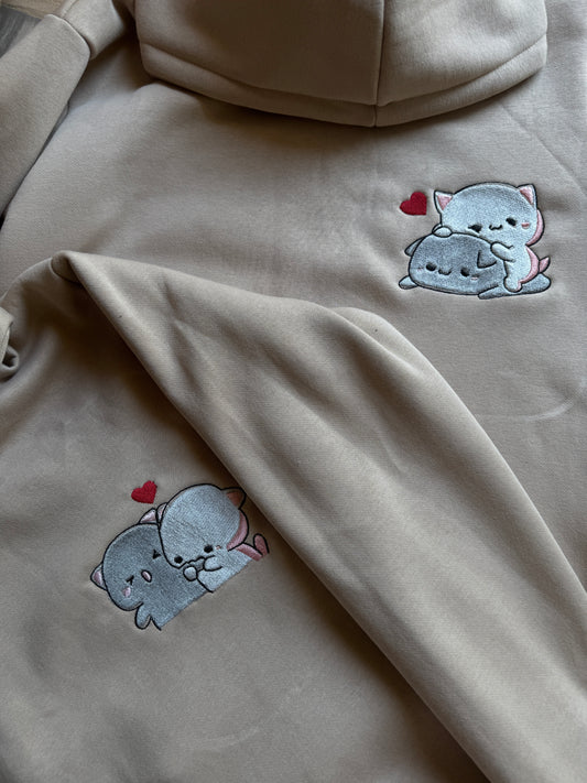Dudu Bubu Couple Cartoon Hoodie , Sweatshirt Combo