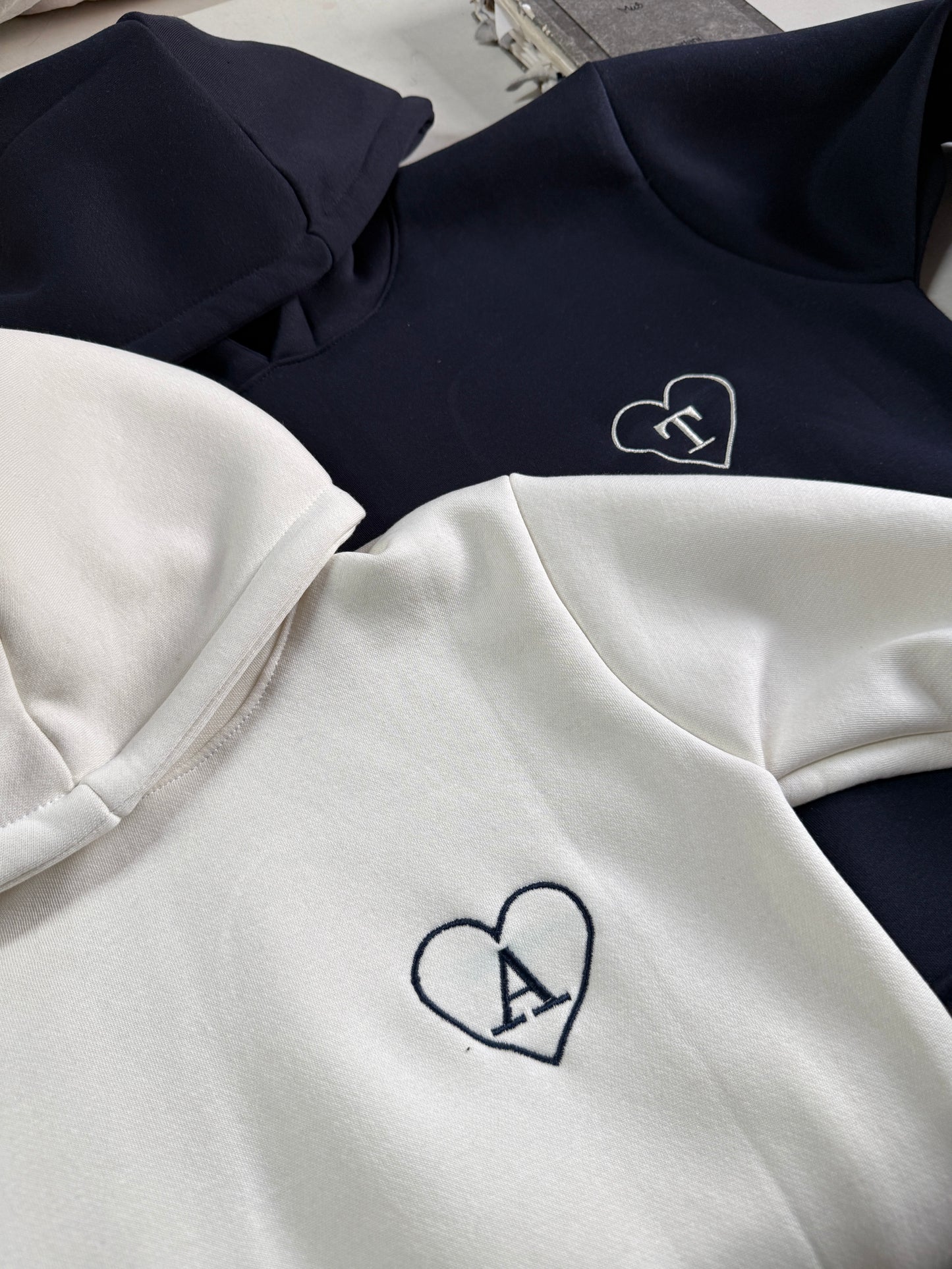 Initials in Heart Sweatshirt, Hoodie Combo