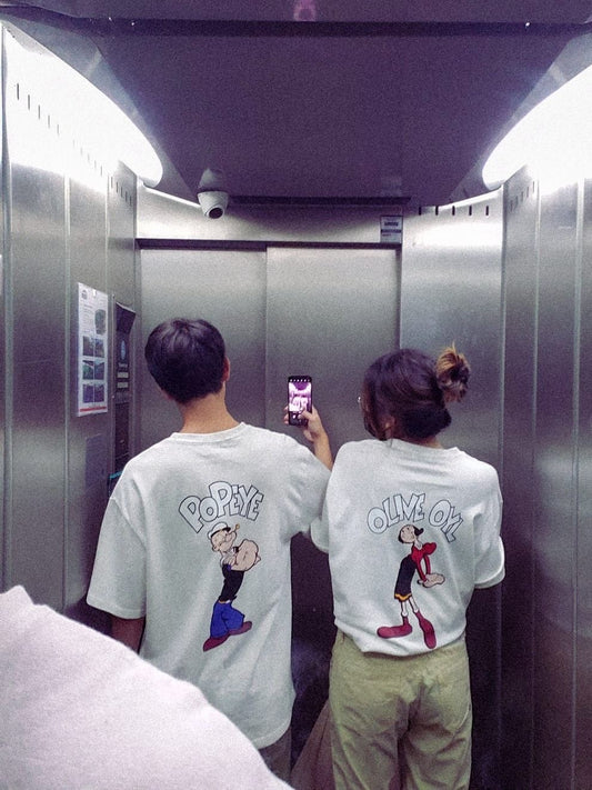 Pop eye and olive Couple bestfriend tshirt Combo pair