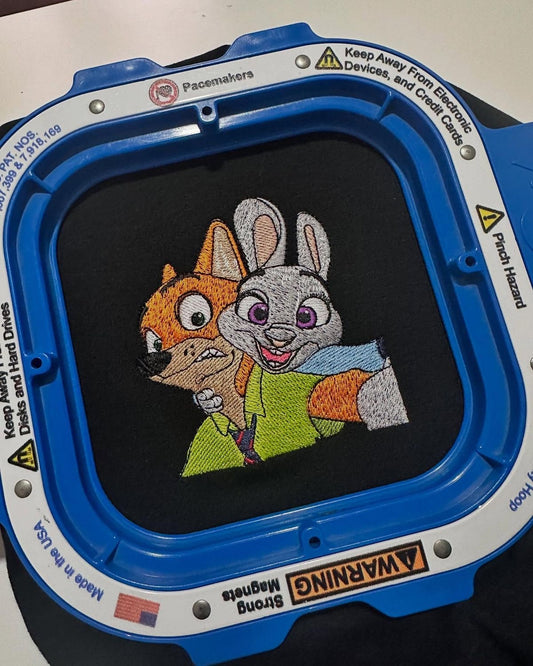 Judy and nick Couple Embroidered Tshirt , Couple gifts, Couple Tshirts
