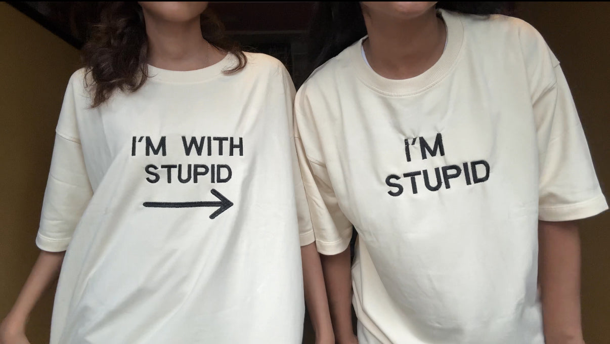 I'm with stupid , I'm stupide Matching Tshirt Besties Combo
