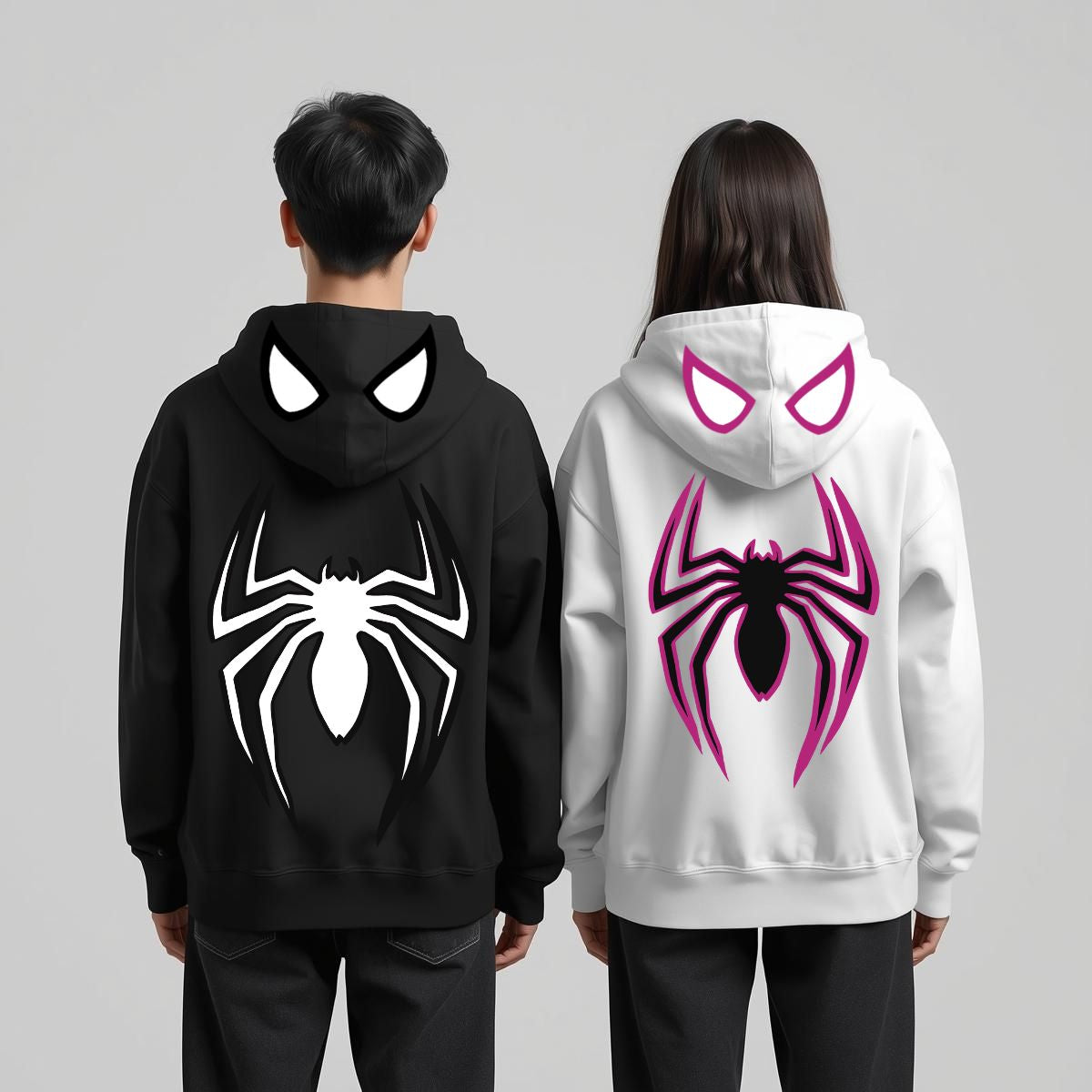 Spider Couple Bestfriend Hoodie Printed