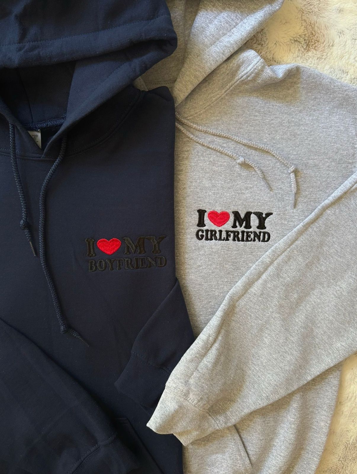 I love My Girlfriend/Boyfriend Hoodie Combo