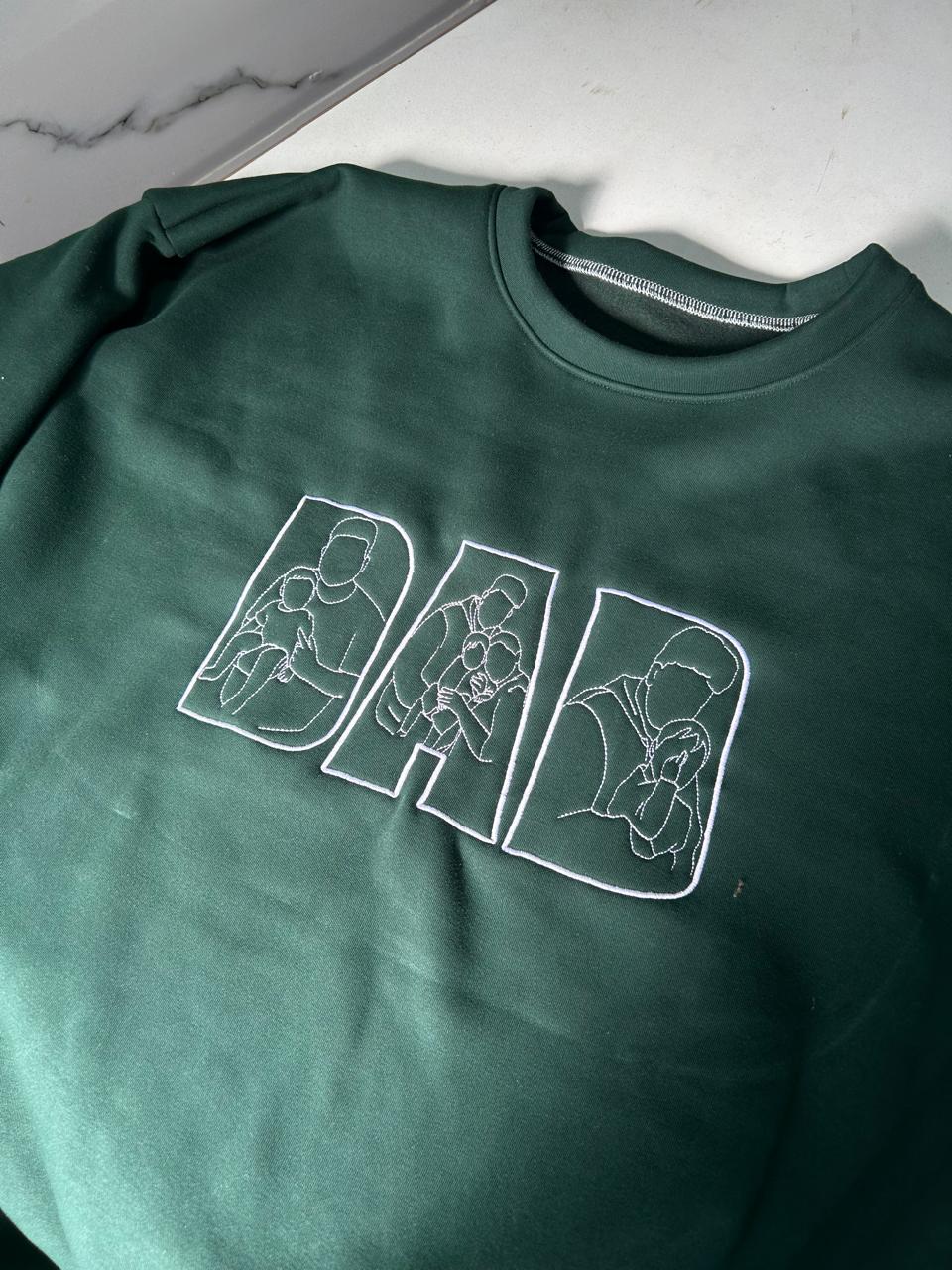 DAD Photo Embroidery Custom sleeves option
