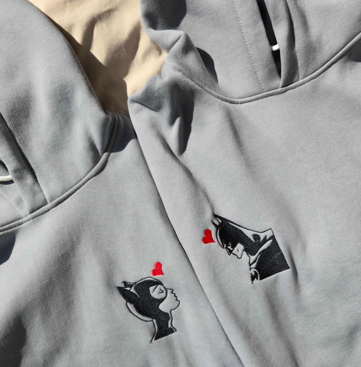 Batman Batwoman Embroidery Hoodie Pack