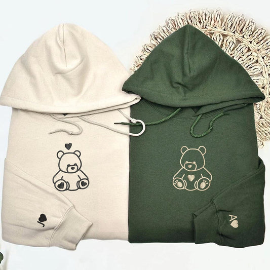 Couple bear love Panda Set Hoodie, Sweatshirt