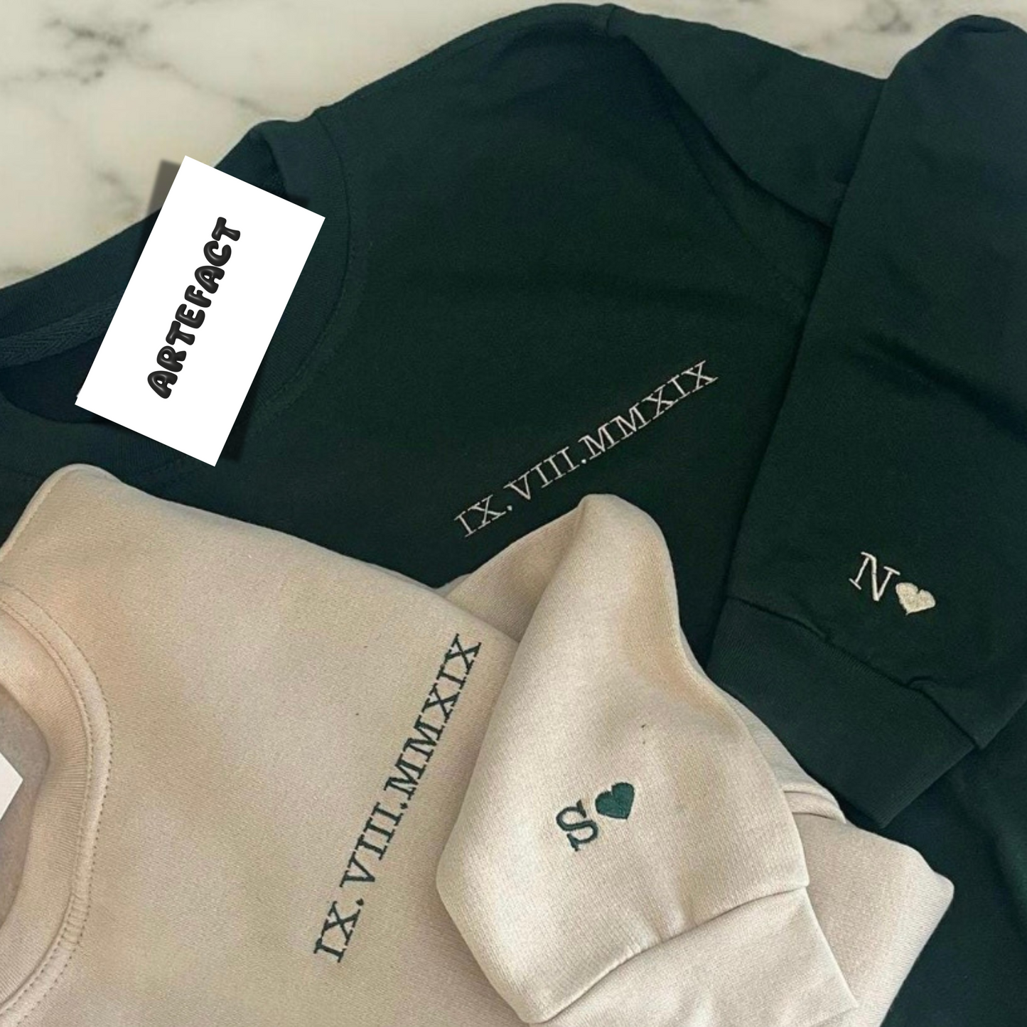 Custom Date & Custom Sleeve Text Hoodie ,Sweatshirt Combo
