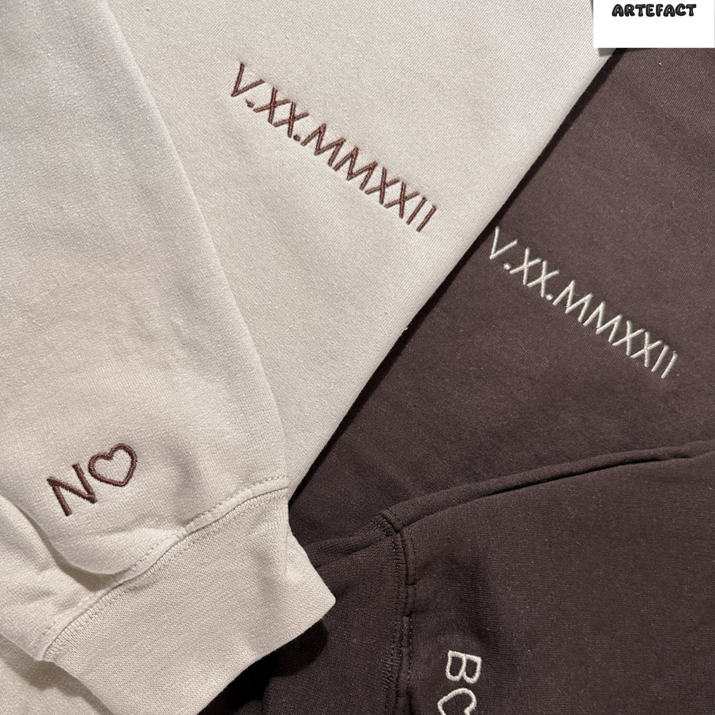 Custom Date & Custom Sleeve Text Hoodie ,Sweatshirt Combo