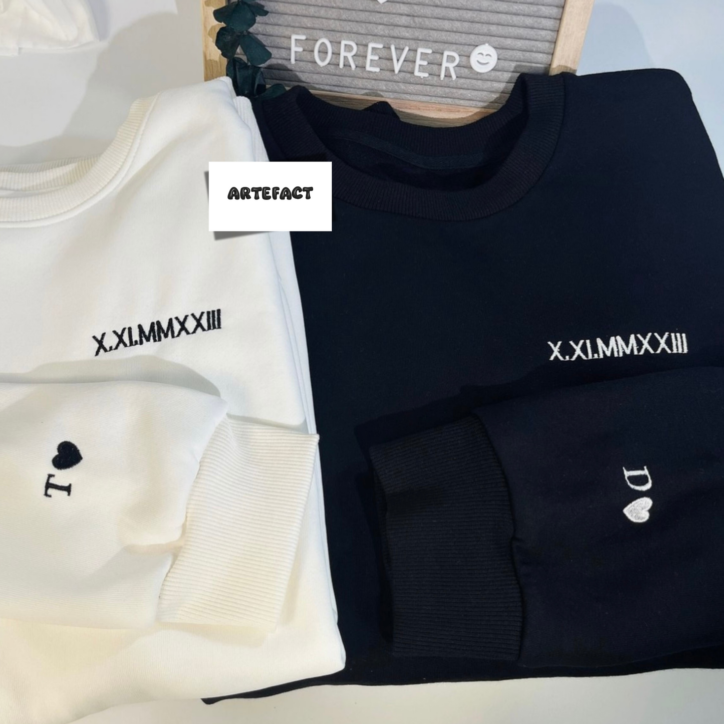 Custom Date & Custom Sleeve Text Hoodie ,Sweatshirt Combo