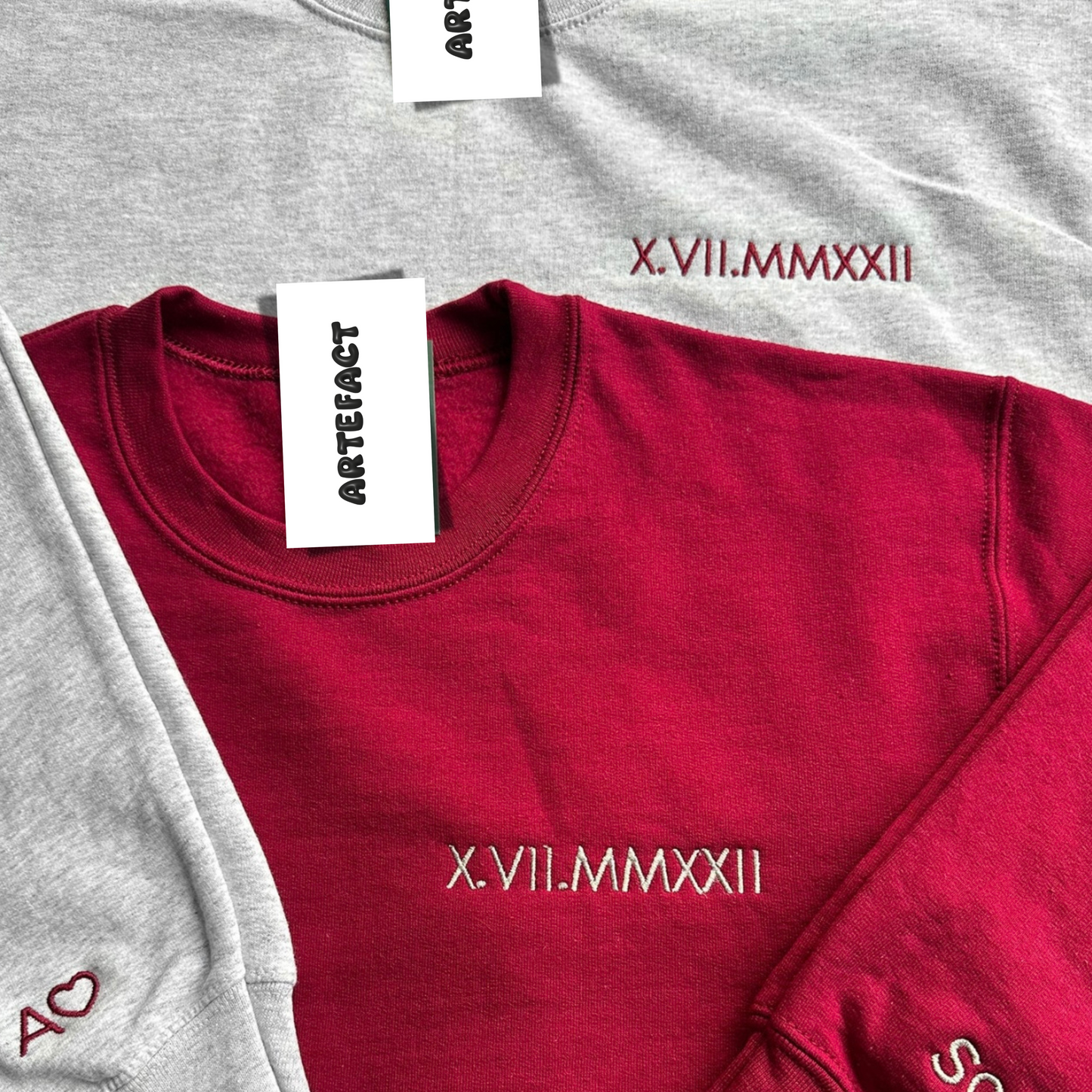 Custom Date & Custom Sleeve Text Hoodie ,Sweatshirt Combo