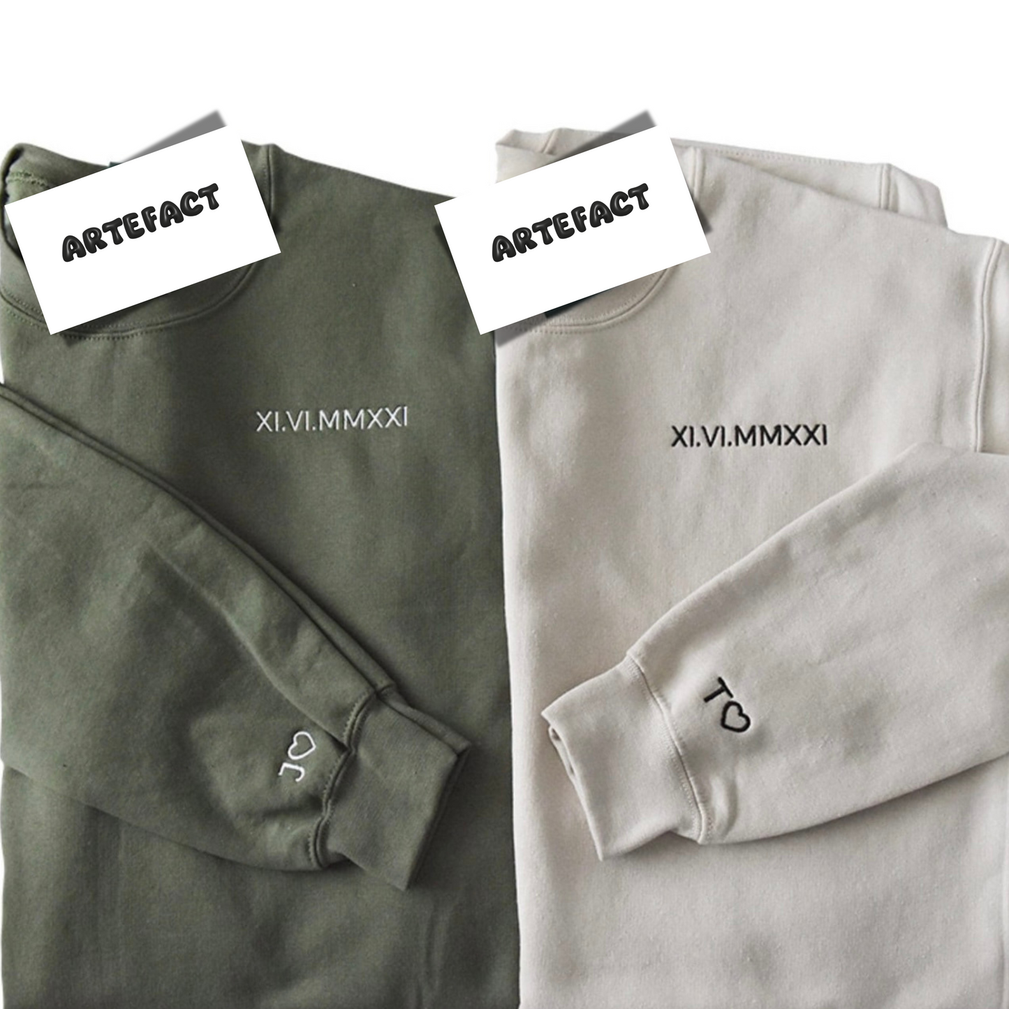 Custom Date & Custom Sleeve Text Hoodie ,Sweatshirt Combo