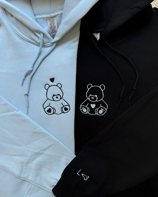 Couple bear love Panda Set Hoodie, Sweatshirt