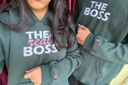 The boss, The Real Boss Front Embroidery hoodie