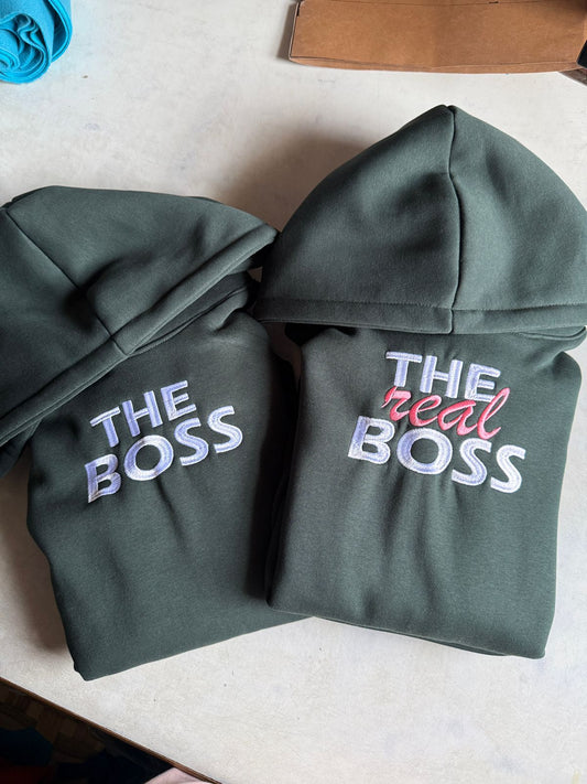The boss, The Real Boss Front Embroidery hoodie