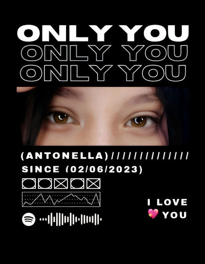 Girlfriend/Boyfriend Eyes Printed T-shirt