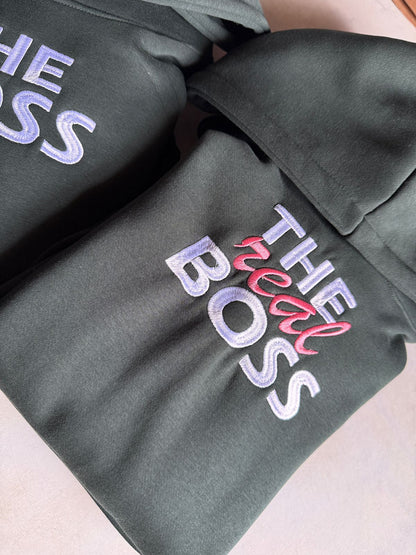 The boss, The Real Boss Front Embroidery hoodie