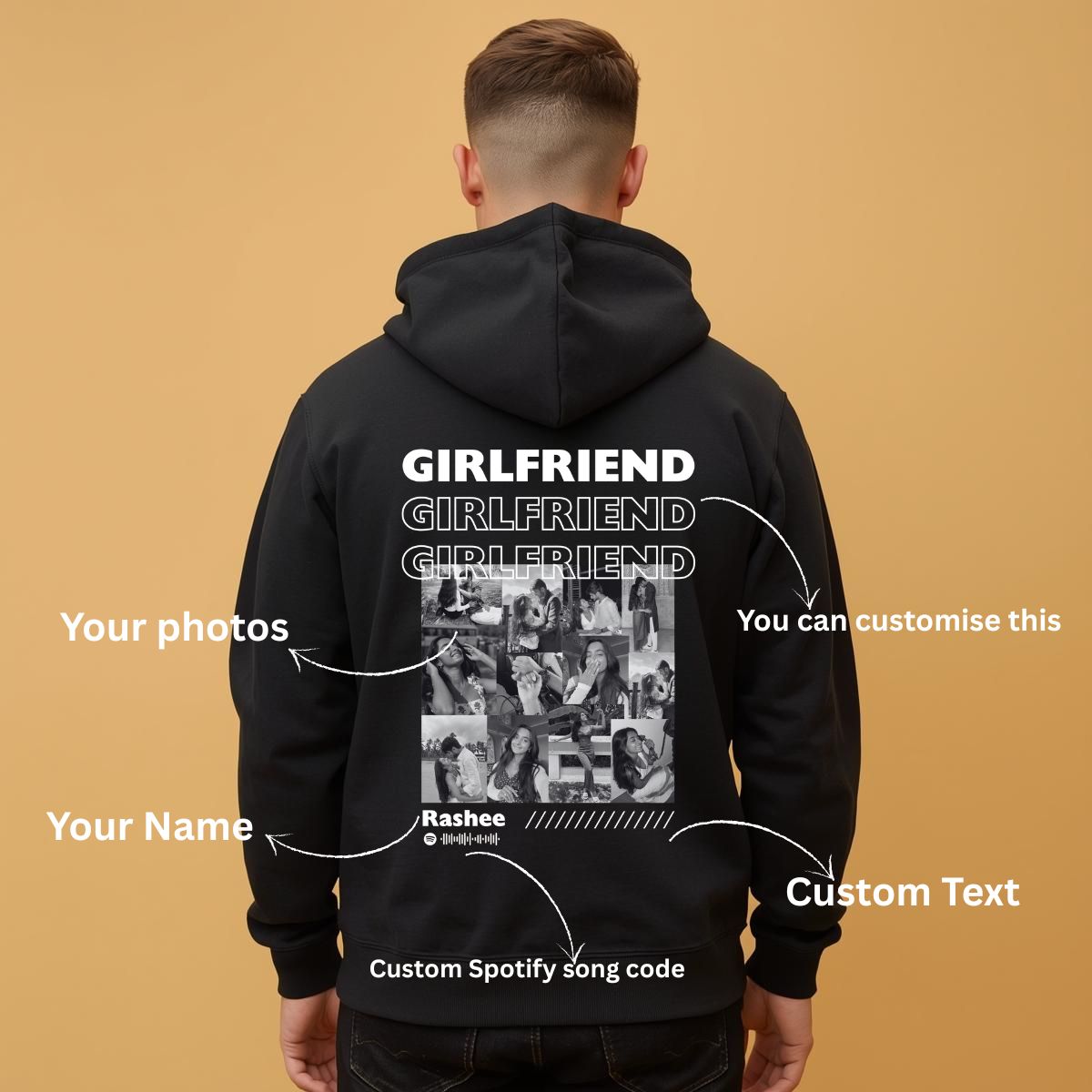 Girlfriend, Boyfriend Template Hoodie Combo