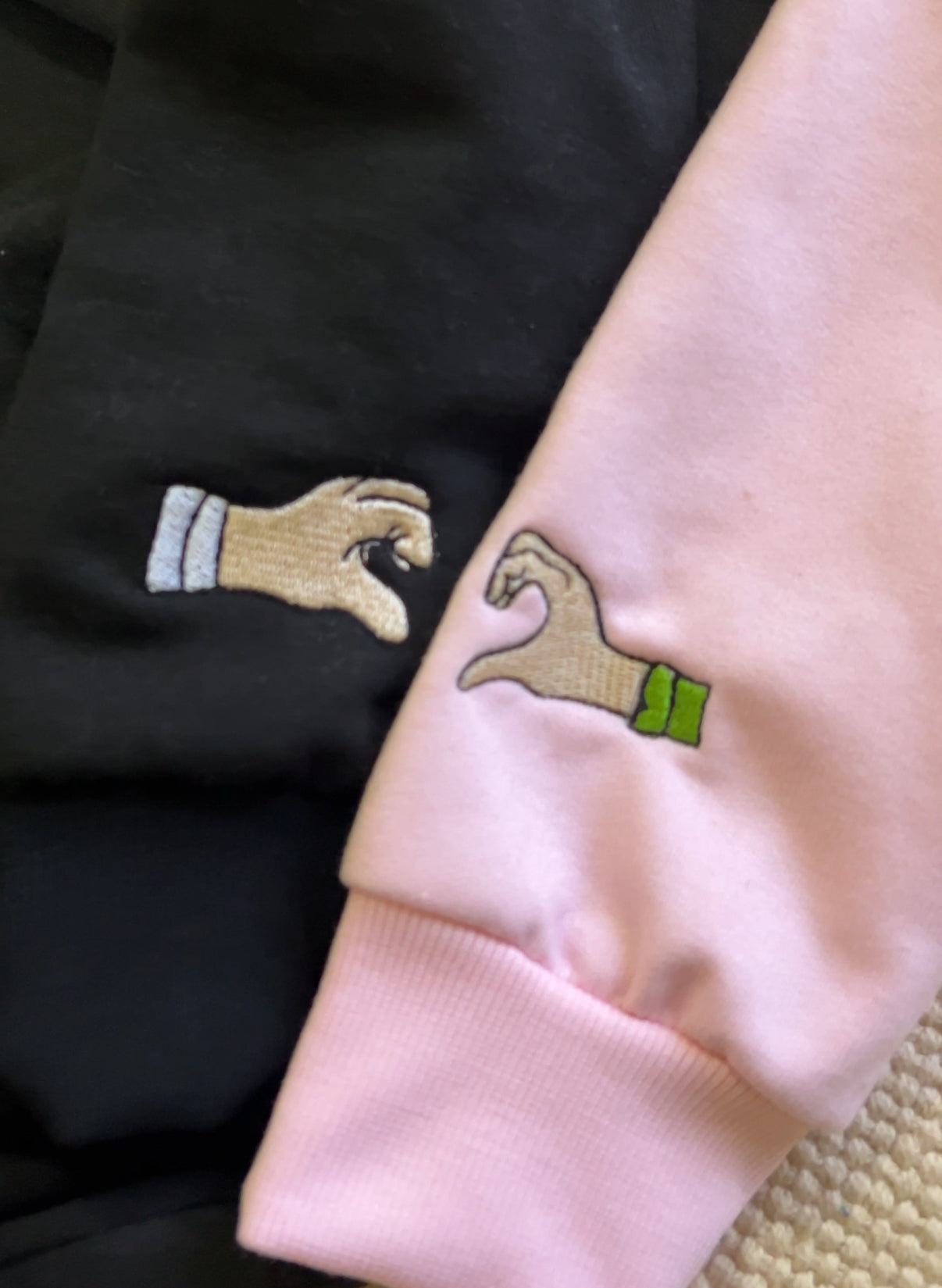 Ellie And Carl Embroidery Sweatshirt Combo