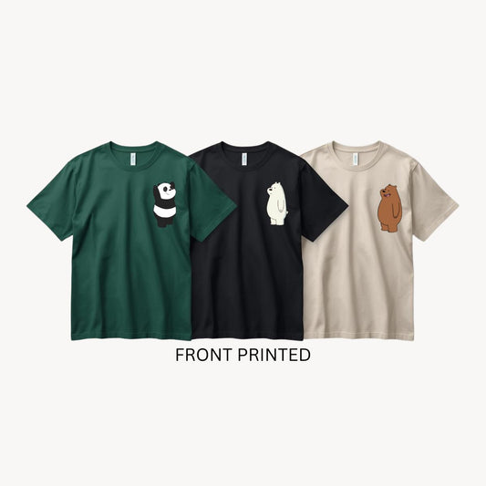 TRIO we bare bear Tshirt Set