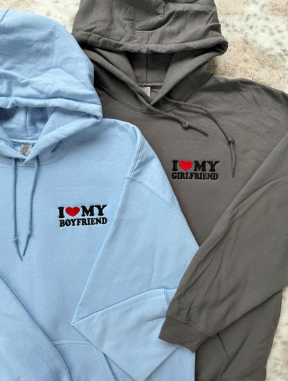 I love My Girlfriend/Boyfriend Hoodie Combo