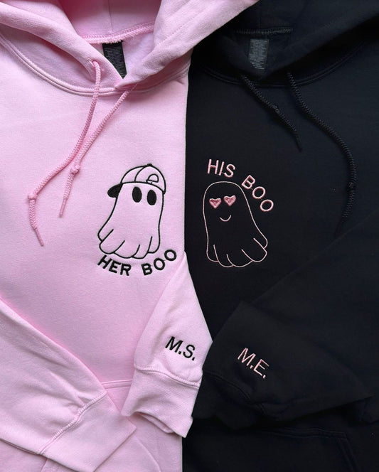 His & Her Boo Matching Hoodie Combo