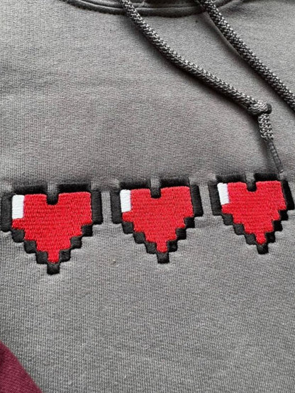 Pixel Heart Matching Hoodie
