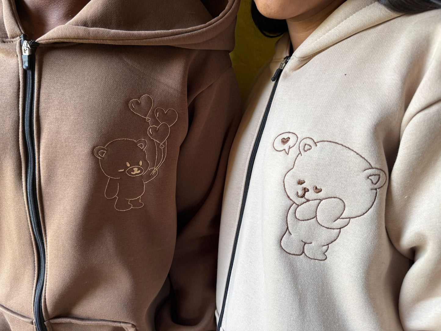 Bear Love Matching Zipper Hoodie