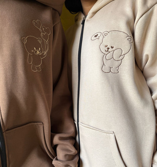 Bear Love Matching Zipper Hoodie