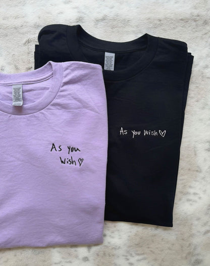 Handwriting on T-shirt