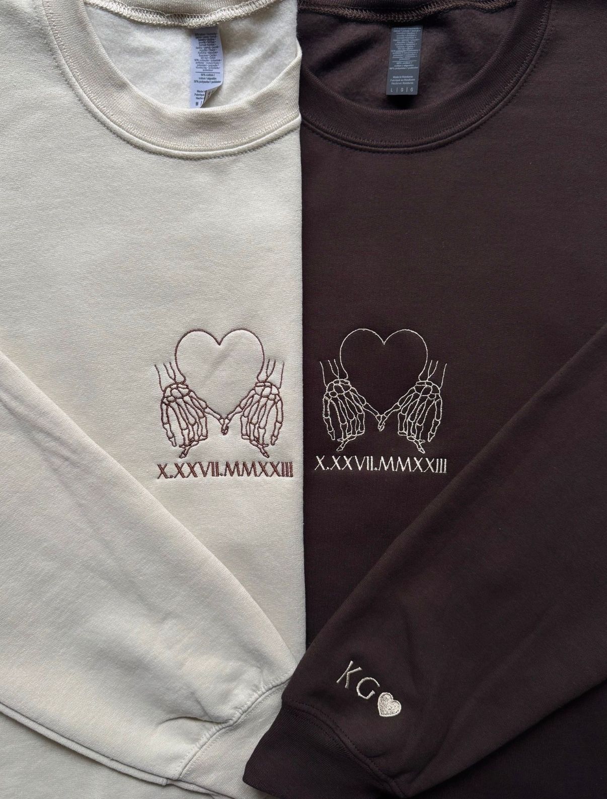 Skeleton hand Pinky promise Embroidery Combo