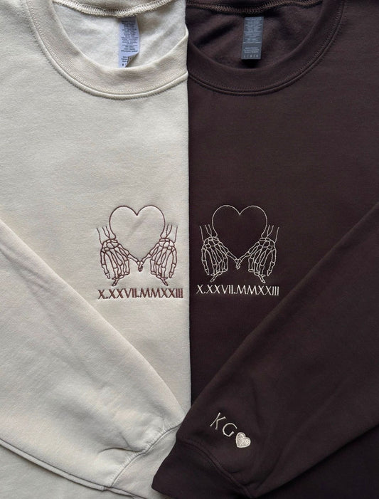 Skeleton hand Pinky promise Embroidery Combo