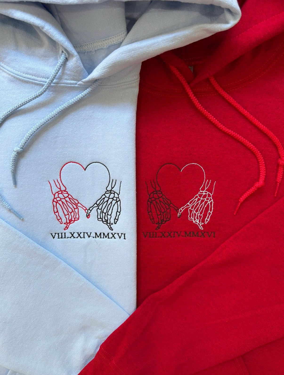 Skeleton hand Pinky promise Embroidery Combo