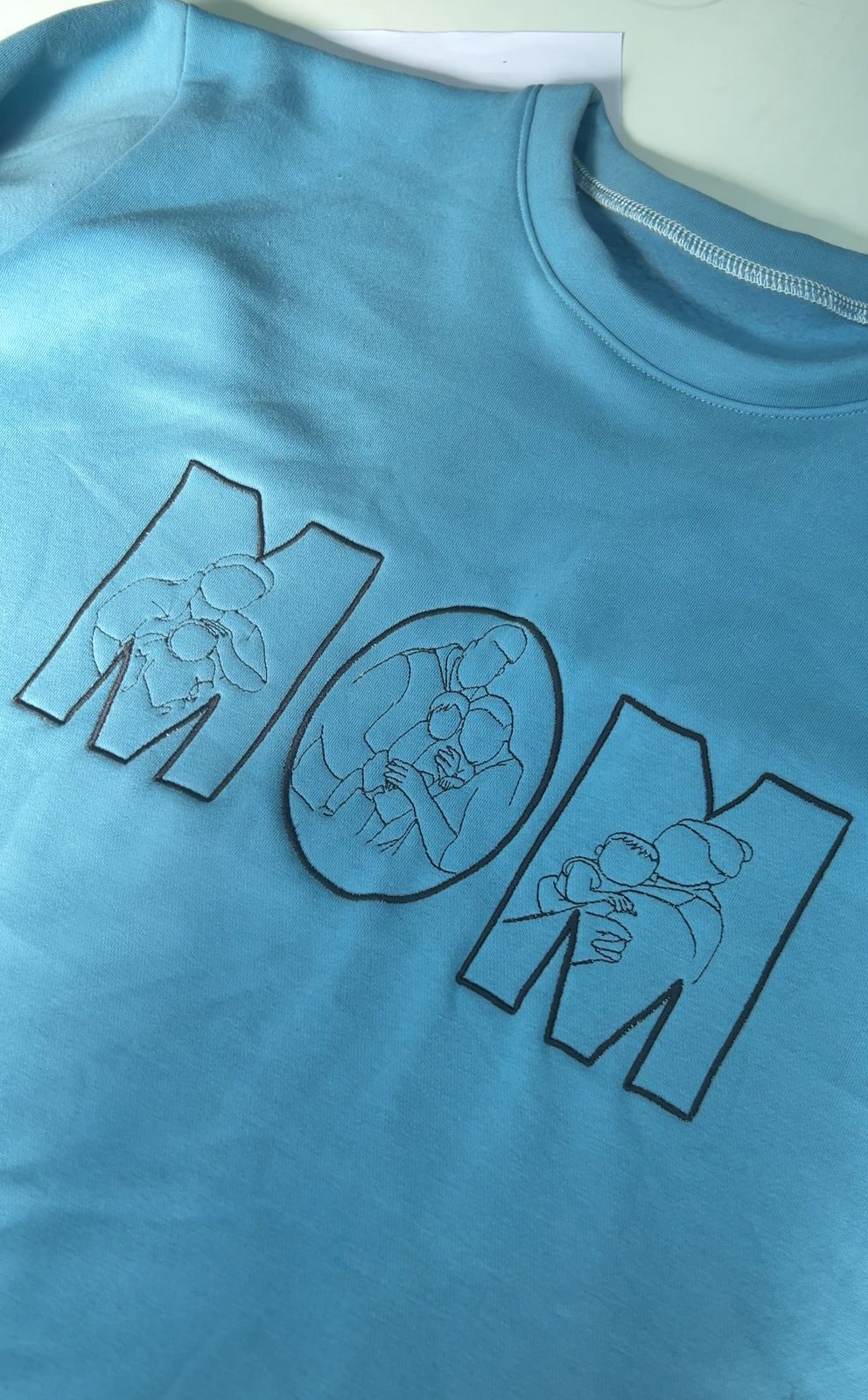 MOM photo Embroidery Custom Sleeves option