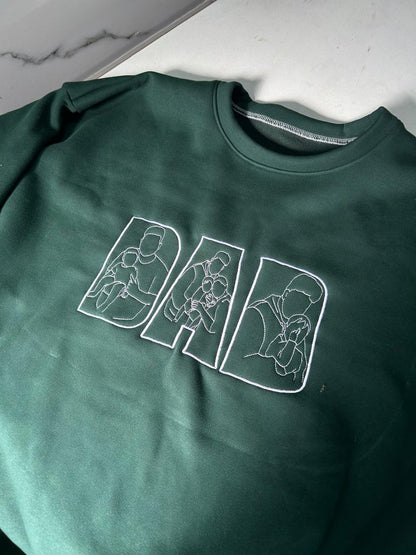 DAD Photo  Embroidery Custom sleeves option