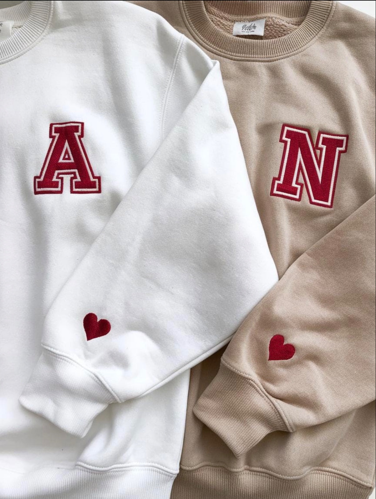 Initial Patch Sweatshirt Custom Option Available