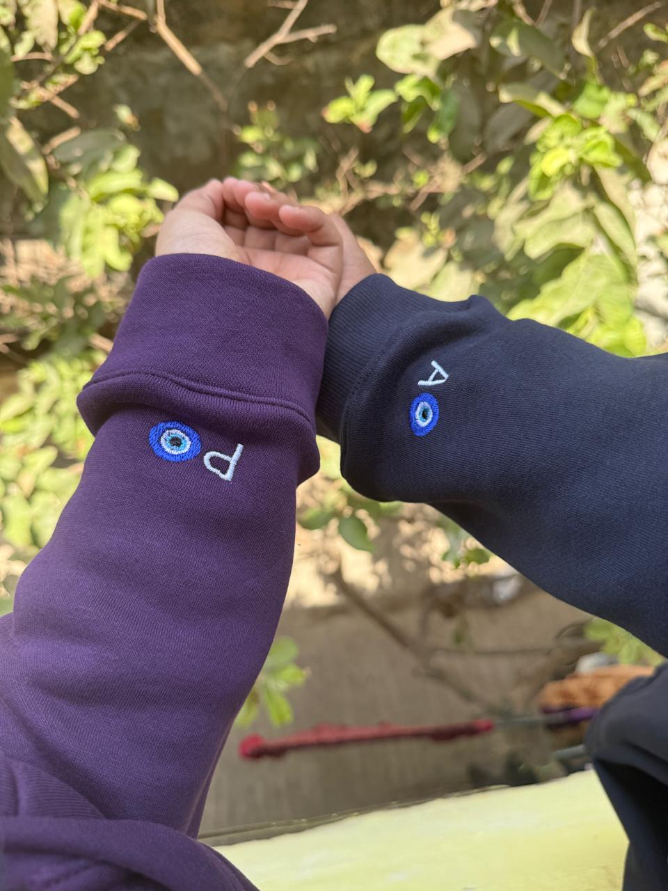 Evil eye Initial Sleeve Design Customisable Initial