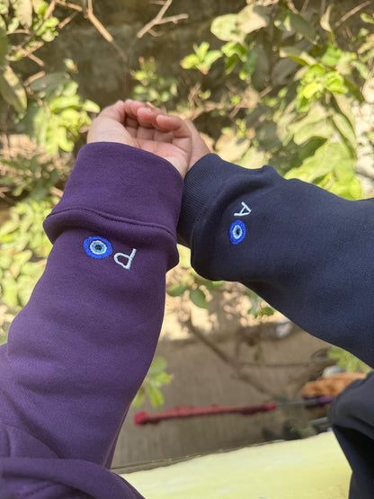 Evil eye Initial Sleeve Design Customisable Initial