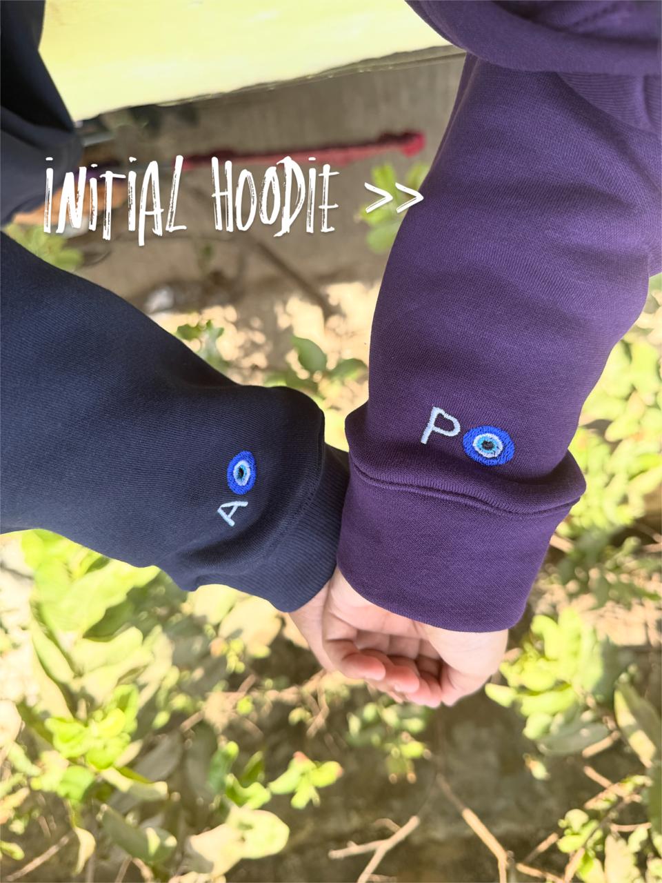 Evil eye Initial Sleeve Design Customisable Initial