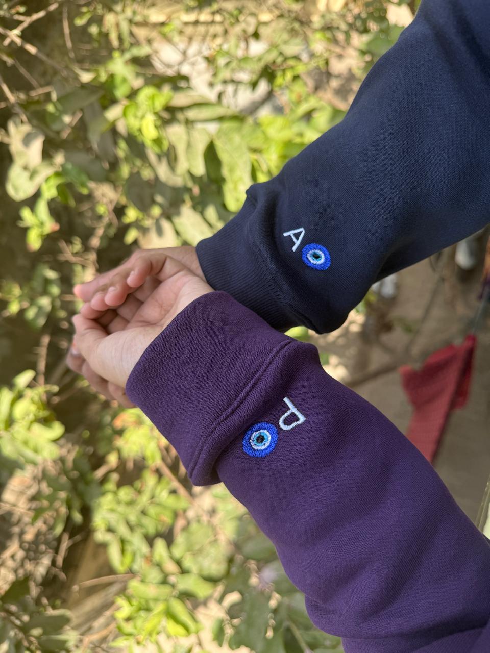 Evil eye Initial Sleeve Design Customisable Initial