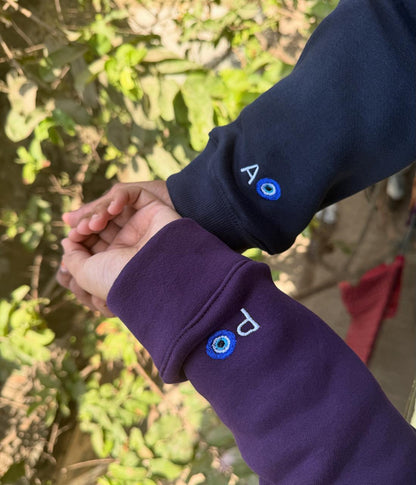 Evil eye Initial Sleeve Design Customisable Initial