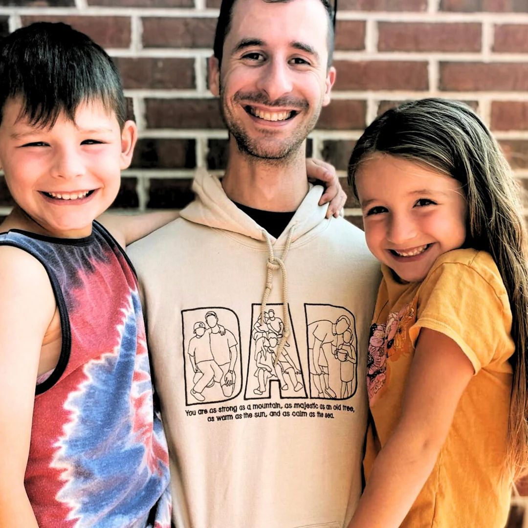 DAD Photo  Embroidery Custom sleeves option