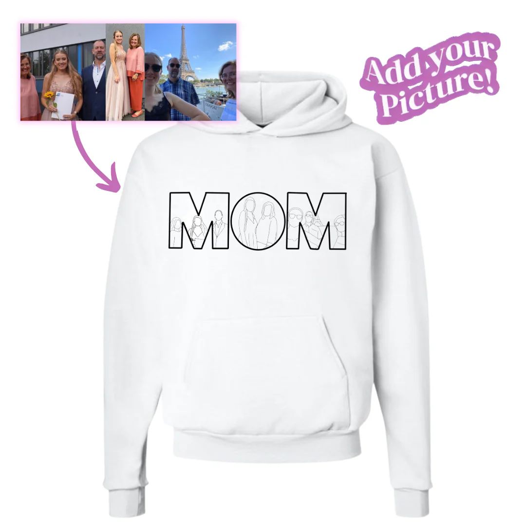 MOM photo Embroidery Custom Sleeves option