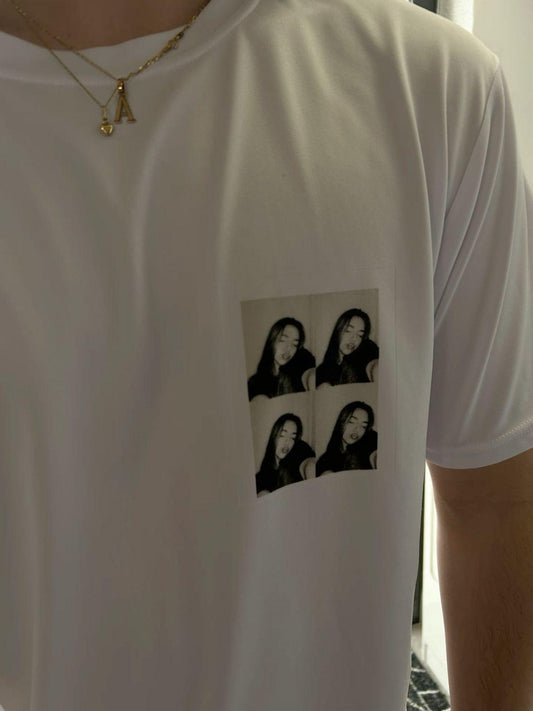 Side Photo printed Vintage Tshirt
