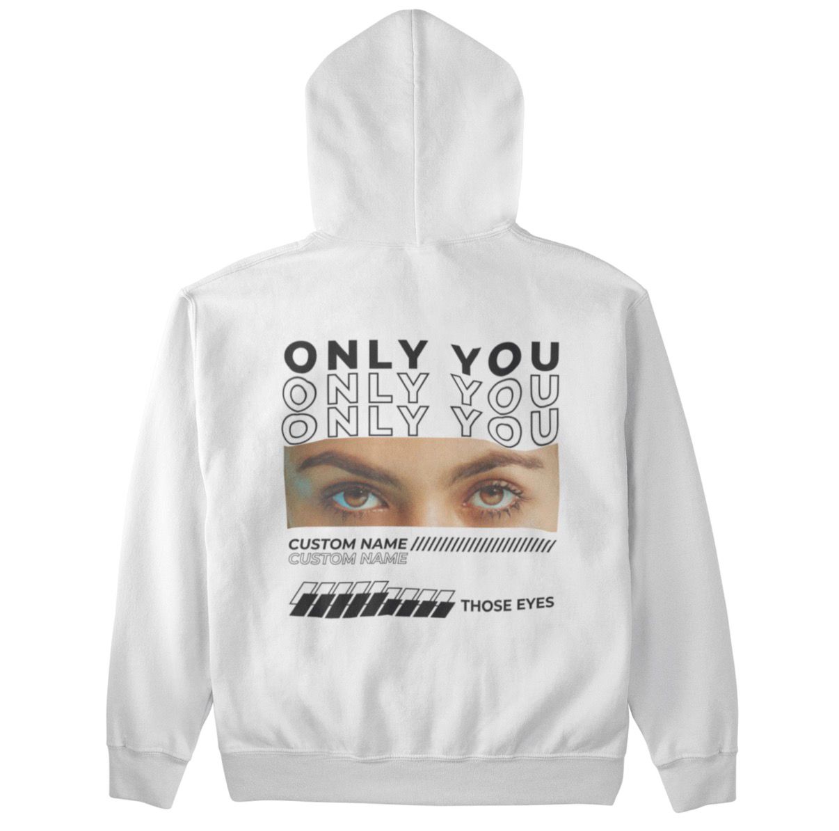 Only you eyes printed hoodie