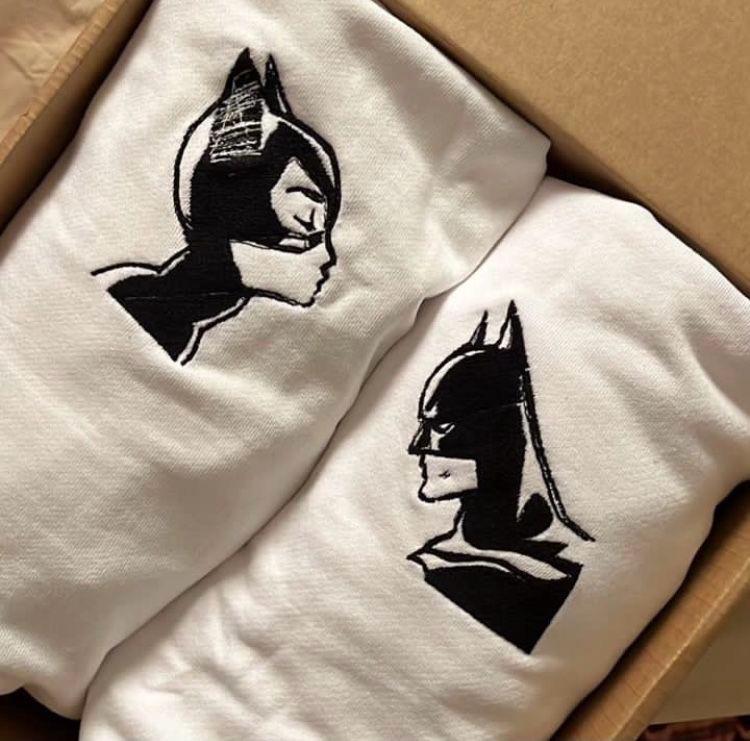 Batman Batwoman Embroidery Hoodie Pack