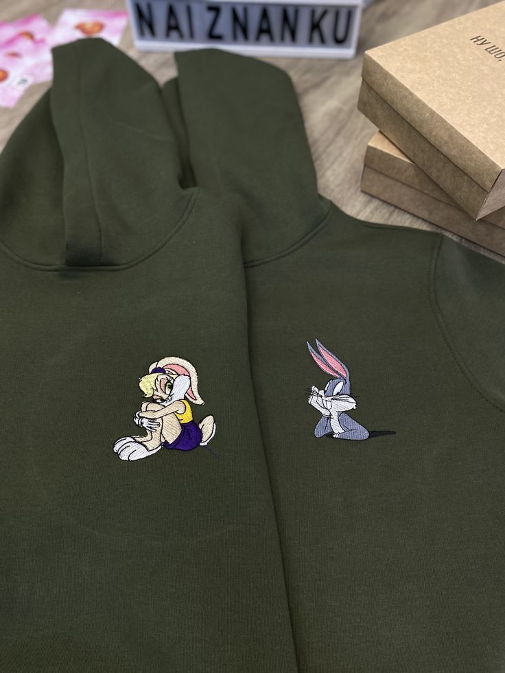 Lola and Bugs Bunny Hoodies Cartoon Embroidered