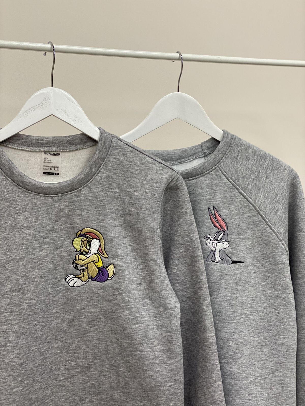 Lola and Bugs Bunny Hoodies Cartoon Embroidered