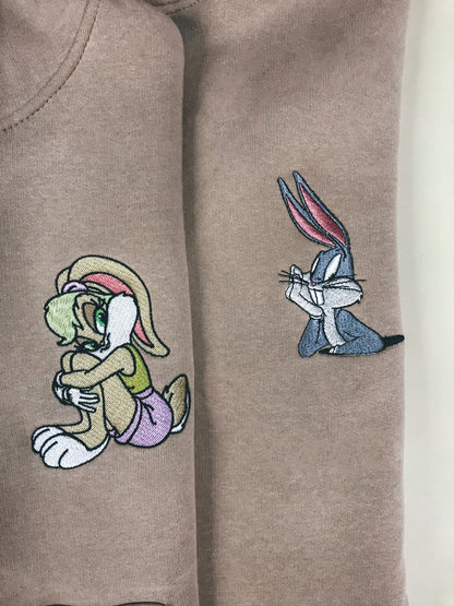 Lola and Bugs Bunny Hoodies Cartoon Embroidered