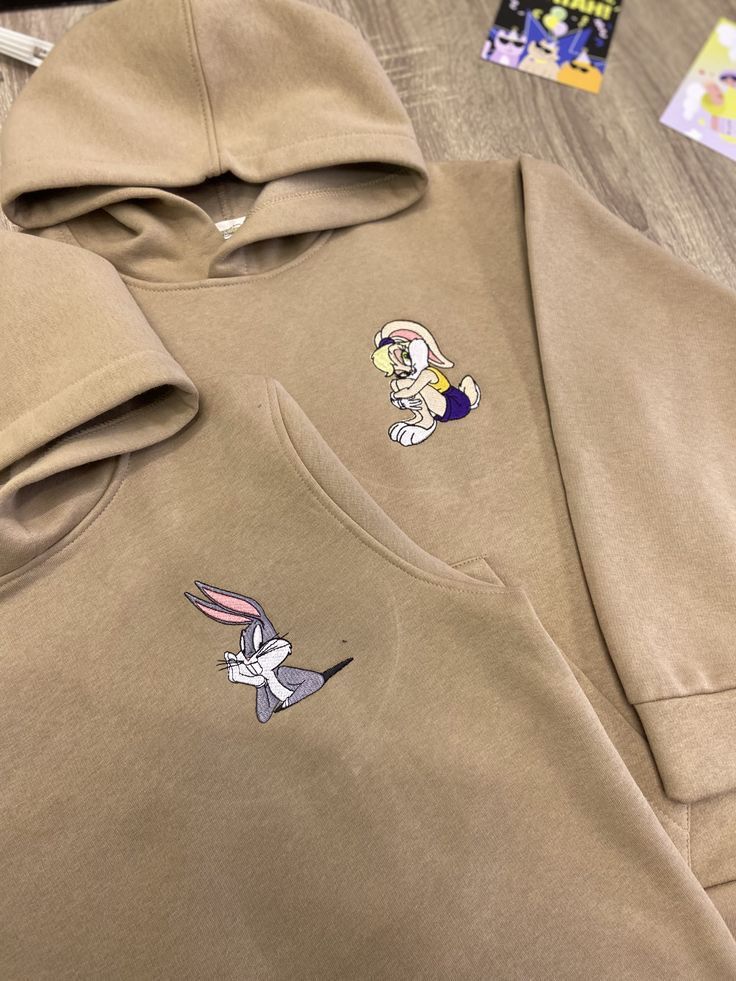 Lola and Bugs Bunny Hoodies Cartoon Embroidered